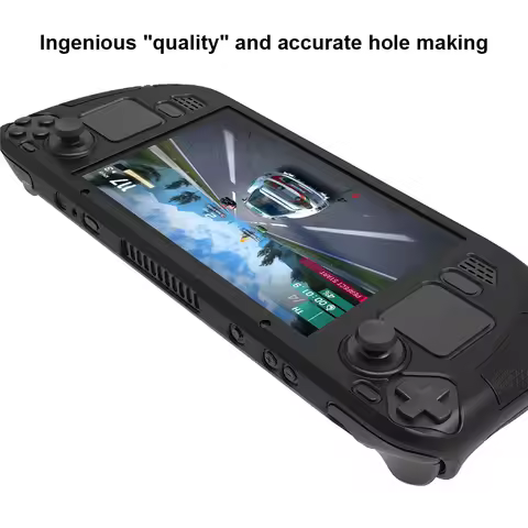 Silicone Console Housing Anti Slip Soft Shell Game Console Frame with Foldable Bracket Replacement Accessories for Steam Deck