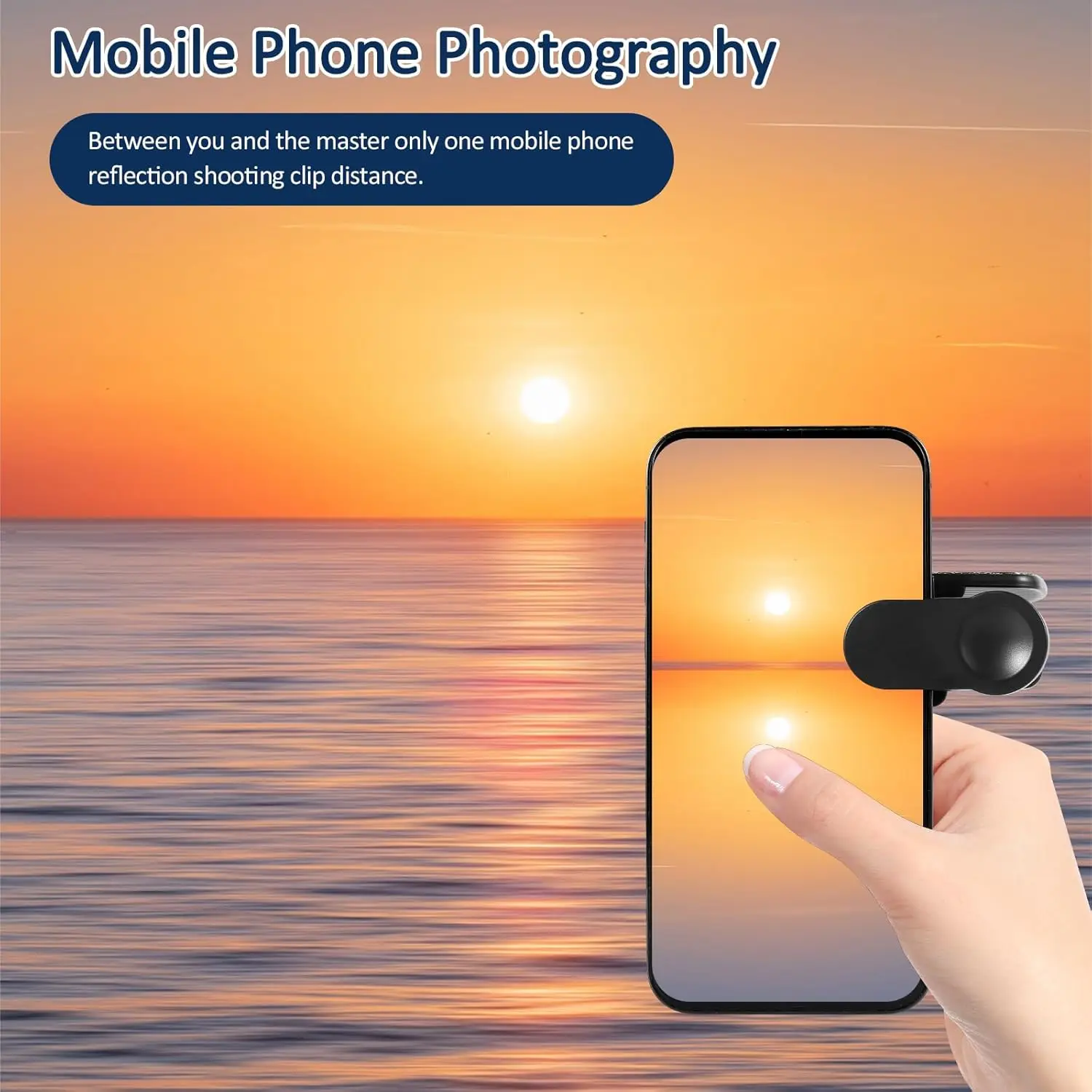 HD Glass Smartphone Photography Flip Mirror Adjustable Cellphone Camera Mirror Reflection Clip Kit for iPhone Xiaomi Google