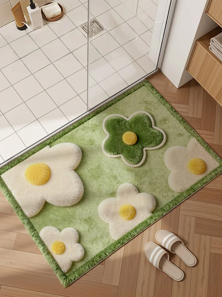 

Batoom Mat Qui Dry Silicon Dendroid Cartoon Anti Slip Foot Pad Toilet Special Carpet Home Cloud ape Non Slip Mat