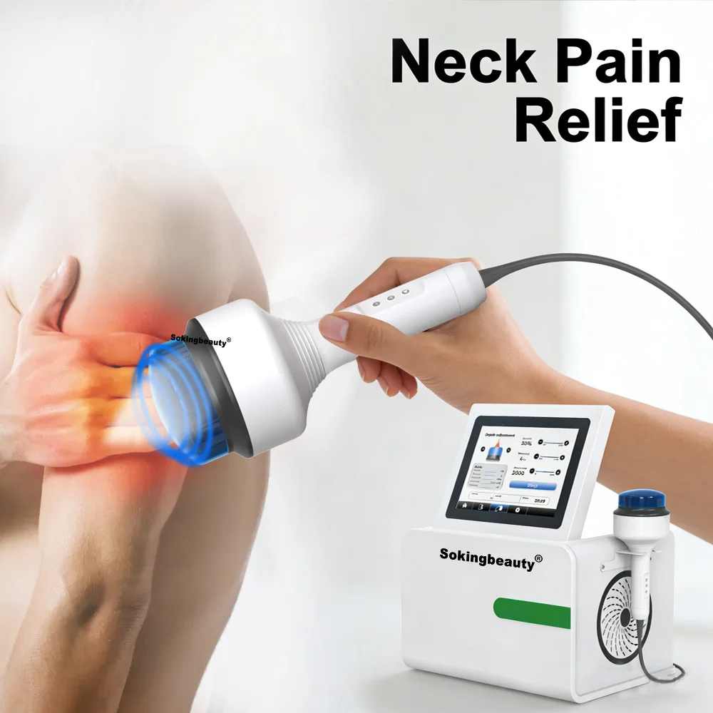 Shock Wave  Machine With Penetration Depth 0 to 66mm for Shoulder Massage Enhanced  Circulation and Muscle Recovery