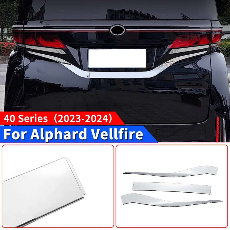 

For 2023 2024 Toyota Alphard Vellfire Tailgate Chrome Decoration Strip 40 Series Exterior Upgraded Accessories body kit Tuning