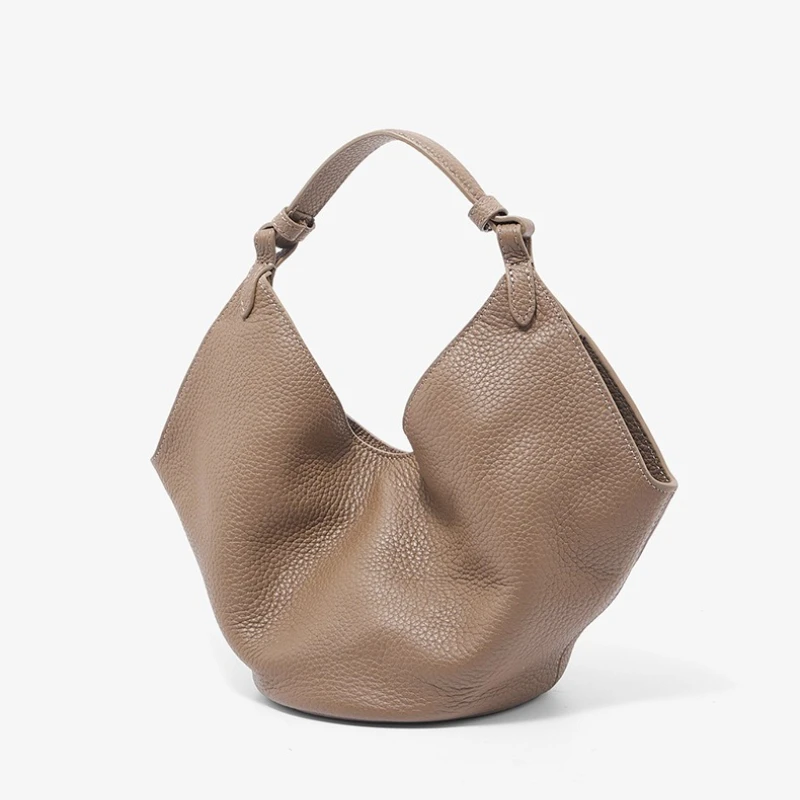 حقائب كتف نسائية من الجلد الطبيعي من الطبقة الأولى، حقائب يد كبيرة للركاب، تصميم أنيق تحت الإبط