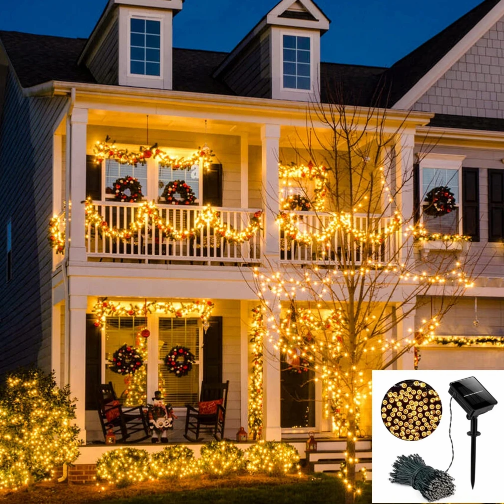 

Solar String Lights for Outside, 50 LED Extra-Bright Solar Lights Outdoor, Waterproof 8 Modes Solar Lights for Patio Garden
