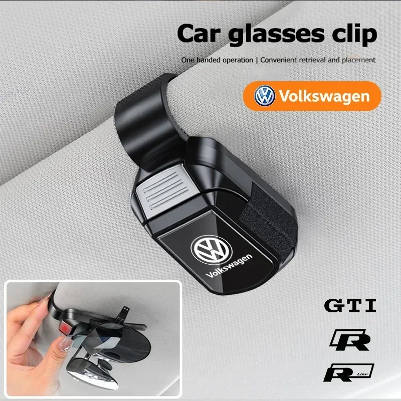 

Держатель для очков на солнцезащитный козырек автомобиля, 1 шт., для VW GTI Polo Golf Passat Tiguan Arteon Touareg CC Taigo Caddy Jetta