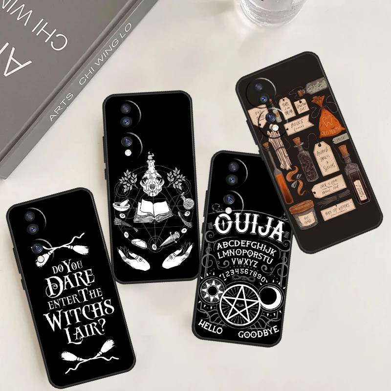 Girly Pastel Witch Goth Ouija Case For Honor 90 Lite 70 50 Magic 5 6 Pro X6 X7 X8 X9 X6a X7a X8a X9a X8b X9b Back Cover