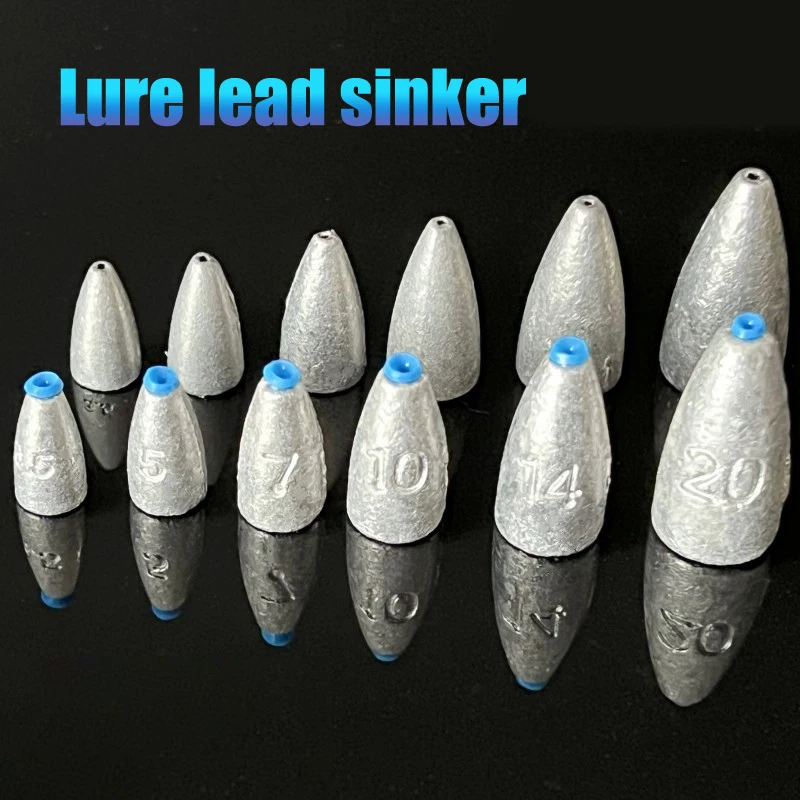 NEW Bullet Shape Texas Rig Metal Sinker 3.5-50g Fishing Weight Sinker Fishing Accessories All For Fishing