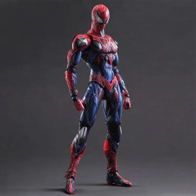 25cm Marvel Comics Figure Iron Spider Action Figure GK Anime Action Desktop Ornament Decoration Children Toys Christmas Gift