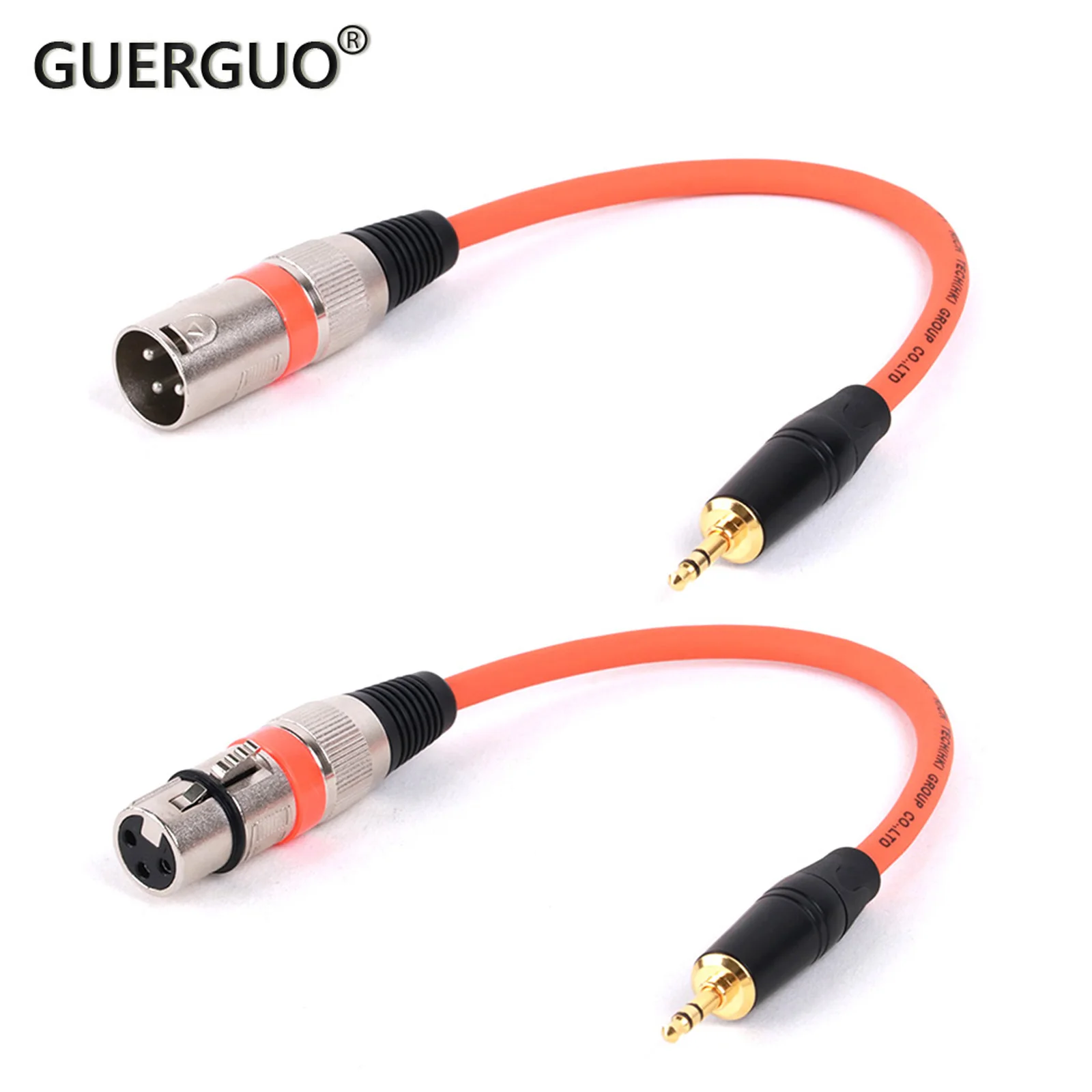 

GuergGuo Colorful 3.5mm TRS Male Jack to 3Pin XLR Cable Female/Male to Professional Audio Cable Microphone Speaker 0.3M-25M