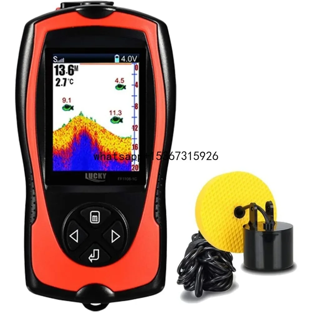 Portable Fish Finder Handheld Kayak Fish Finders Wired Fish Depth Finder Sonar Sensor Transducer for Boat Fishing Sea Fishing