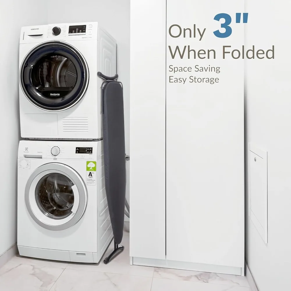 أطقم المطاعم توصيل مجاني - لوح كي 48 بوصة × 15 بوصة مع مسند حديد قابل للسحب، لوح حديد عالي التحمل بالحجم الكامل، عريض قوي #6