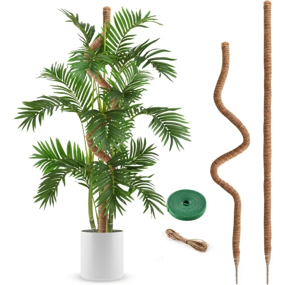 120cm Plant Moss Coir Pole Bendable Plants Climbing Support Extension Palm Vines Stick Balcony Garden Courtyard Flower Decor