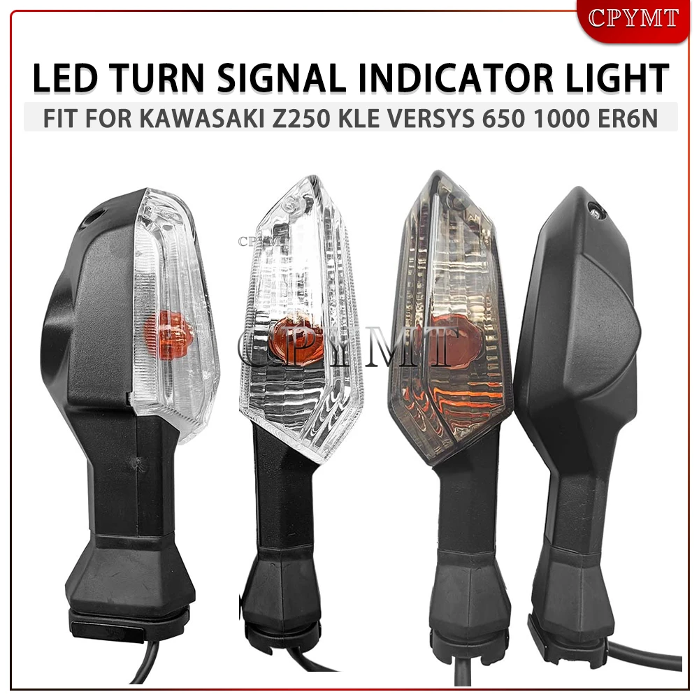 

Motorcycle LED Turn Signal Indicator Light Flasher Lamp FIit for Kawasaki NINJA Z250 Z800 Z750 KLE Versys 650 1000 ER6N ER6F