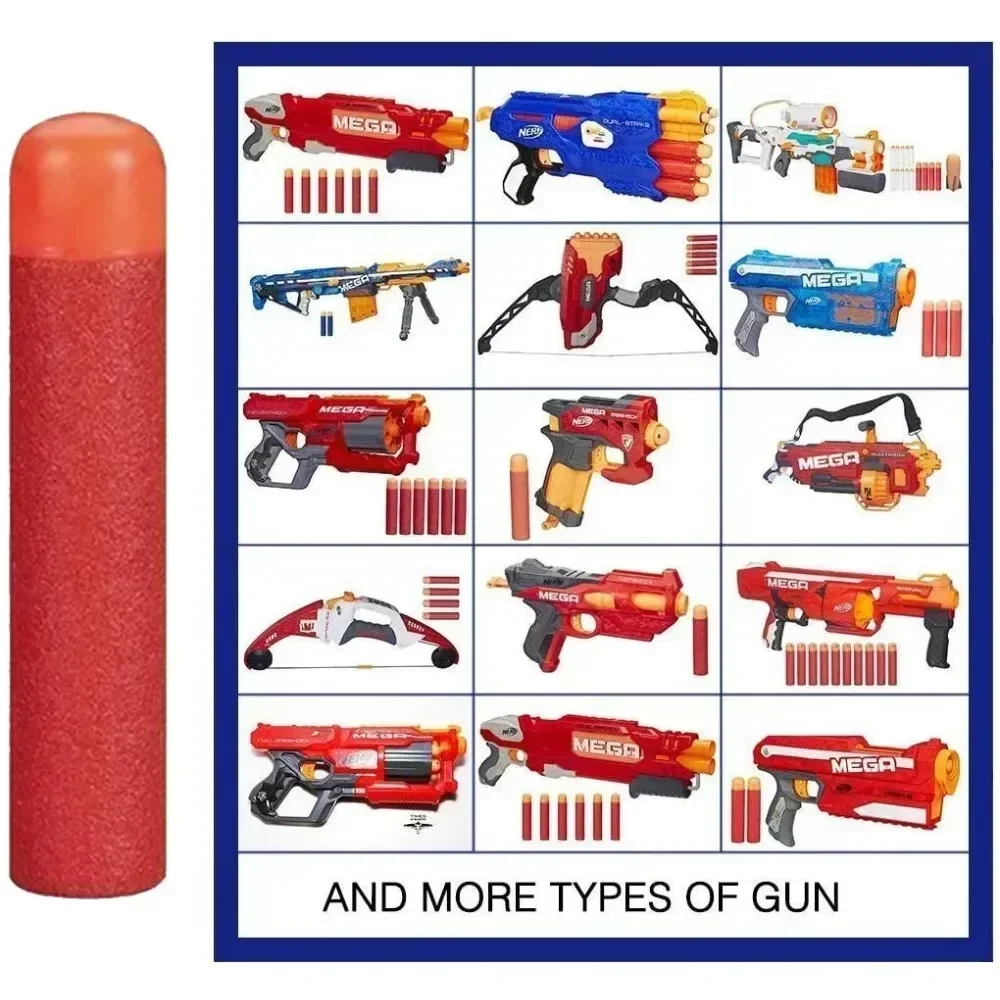 120 pacote de recarga dardos 9.5cm espuma blaster recarga balas compatíveis para nerf mega armas espuma brinquedo dardos para crianças presente aniversário