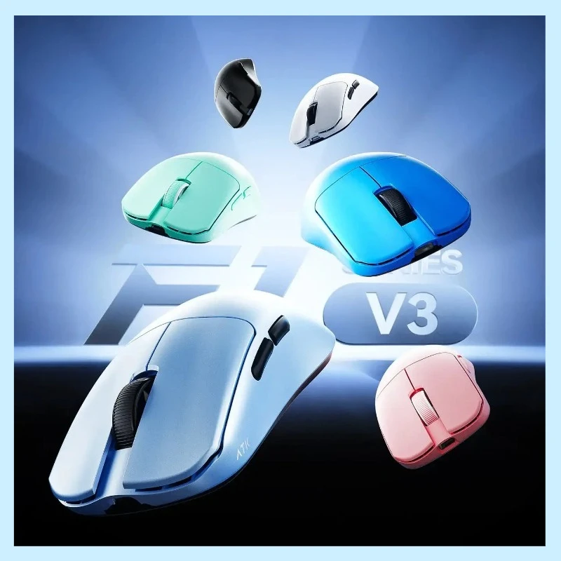 ATK X LEV F1V3 Wireless Gaming Mouse Small-Medium Hand Symmetrical Shape Mouse PAW3955 Master 8K Ergonomic Mice for FPS Esport
