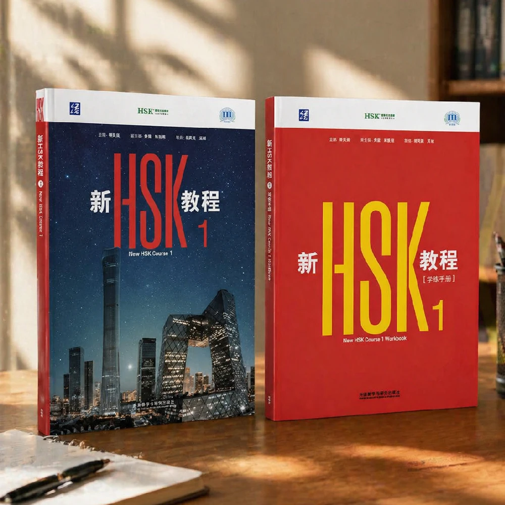 （4 Books) New HSK Course 1 and 2 Textbooks and Workbooks by Fenglan Guo