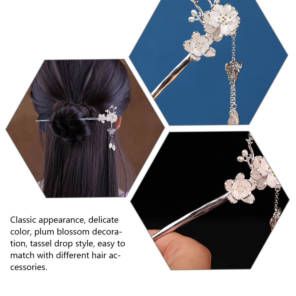 

Women Tassel Hair Accessory Plum Blossom Design Flower Hair Stick Elegant Charm Party Prom Performance Anniversaries Dating