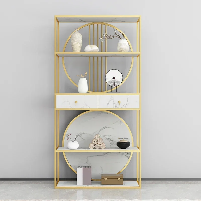 

Light Luxury Chinese Tea Cabinet Shelf Living Room Partition