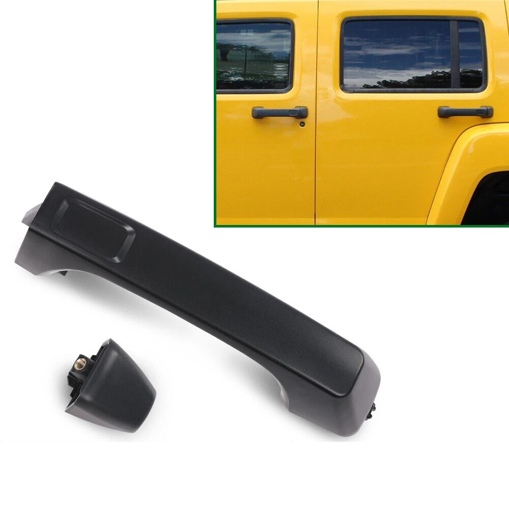 5PCS Door Handle Black Exterior Outside Front & Rear Set For Hummer H3 H3T 2006-2010 15296933 15794314 25957909 25957911 83403