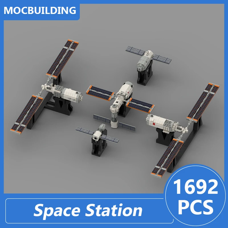 1:110 Scale Chinese Space Station Tiangong Model Moc Building Blocks Diy Assemble Bricks Educational Creative Toys Gifts 1692PCS