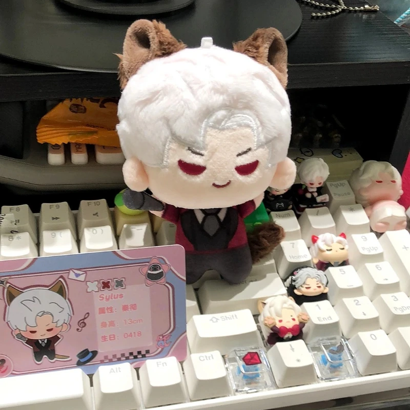 10cm Game Love and Deepspace Rafayel Sylus Kawaii Cosplay Cotton Doll Cat Body Cartoon Anime Keychain Mini Toy Figures Fans Gift