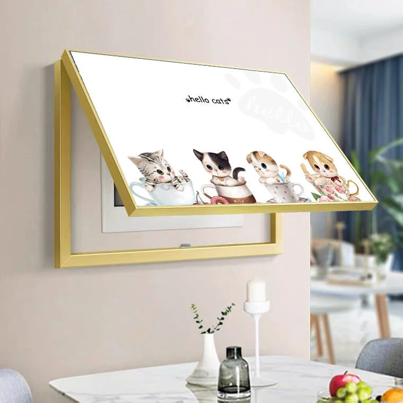 Decorative Hanging Painting of Meter Electric Box Covers Modern Minimalist Home Living Room Wall Art Poster Mural With Frame