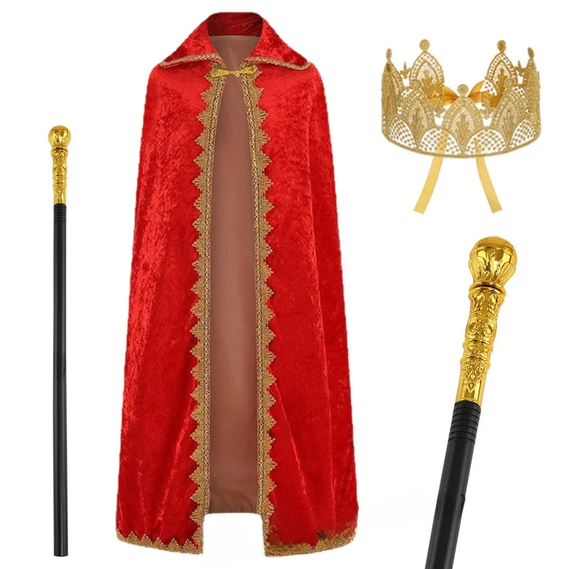 

Хэллоуин Cisas Prince Костюм для выступлений Детский сценический костюм Prince Robe King Cloak Ele Faionable Верхняя одежда