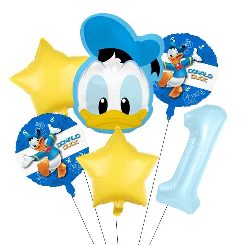 Cartoon Donald Nummer Eend Daisy Aluminium Film Ballon Set Bolvormige DIY Verjaardag Arrangement Feestdecoratie Ballonnen Kawaii