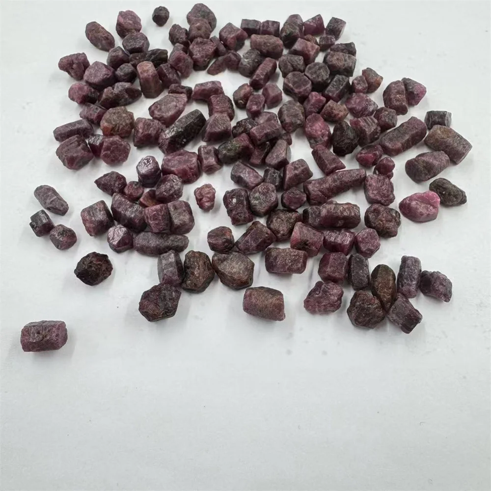 بلورات طبيعية اكسيد الالمونيوم الأحمر روبي الأحجار الكريمة الخام شفاء الريكي هدية ديكور المنزل غرفة ديكور #4