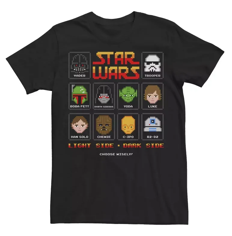2025 American Star Wars Kurzarm-T-Shirts für Herren und Damen, Sci-Fi Retro Casual bedruckte Streetwear-Oberteile mit Star Wars-Logo