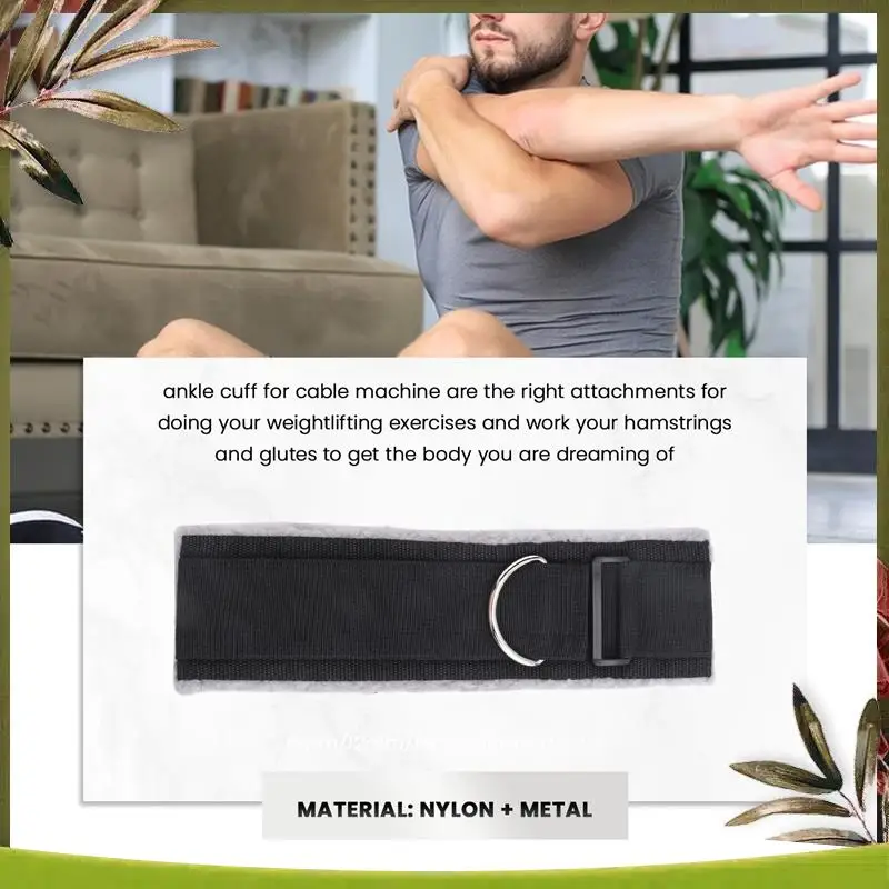 

Reliable-Ankle Straps For Cable Machines Fitness Ankle Cuffs For Women & Men Padded Ankle Straps Gym Cable Attachment