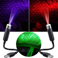 Car Romantic LED Starry Sky Night Light 5V USB Powered Galaxy Star Projector Lamp for Car Roof Room Ceiling Decor Plug and Play