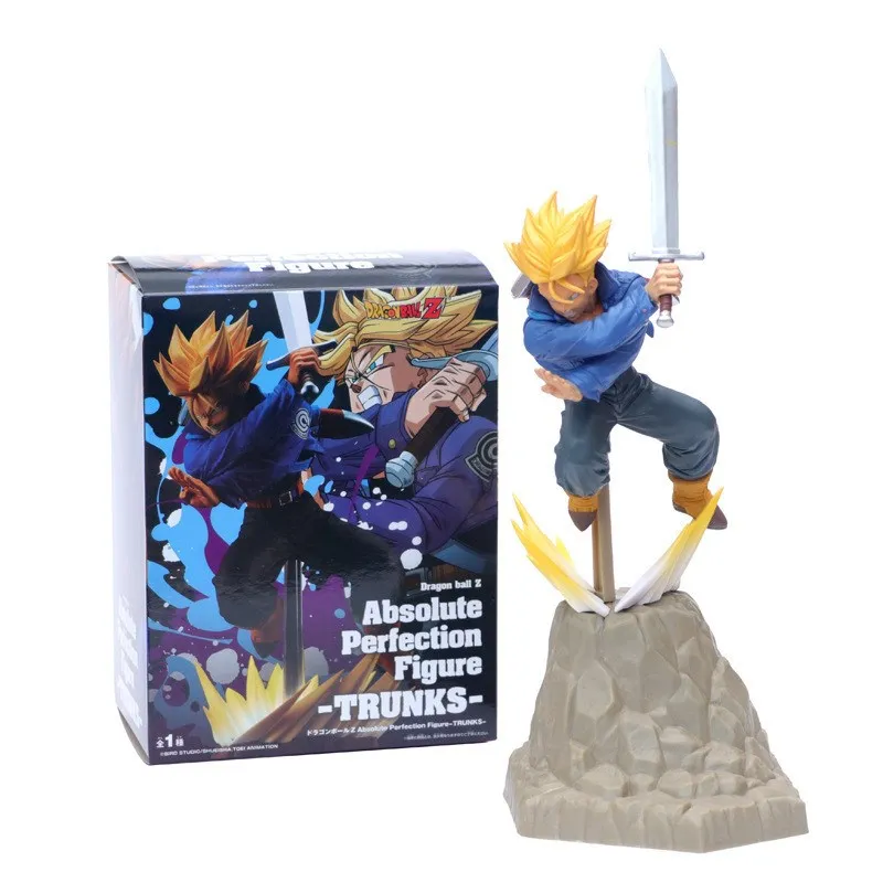 29cm New Dragon Ball Z Anime Figure APF Ver Yellow Hair Super Saiyan Trunks PVC Action Figure Collectible Battle Model Toys Gift