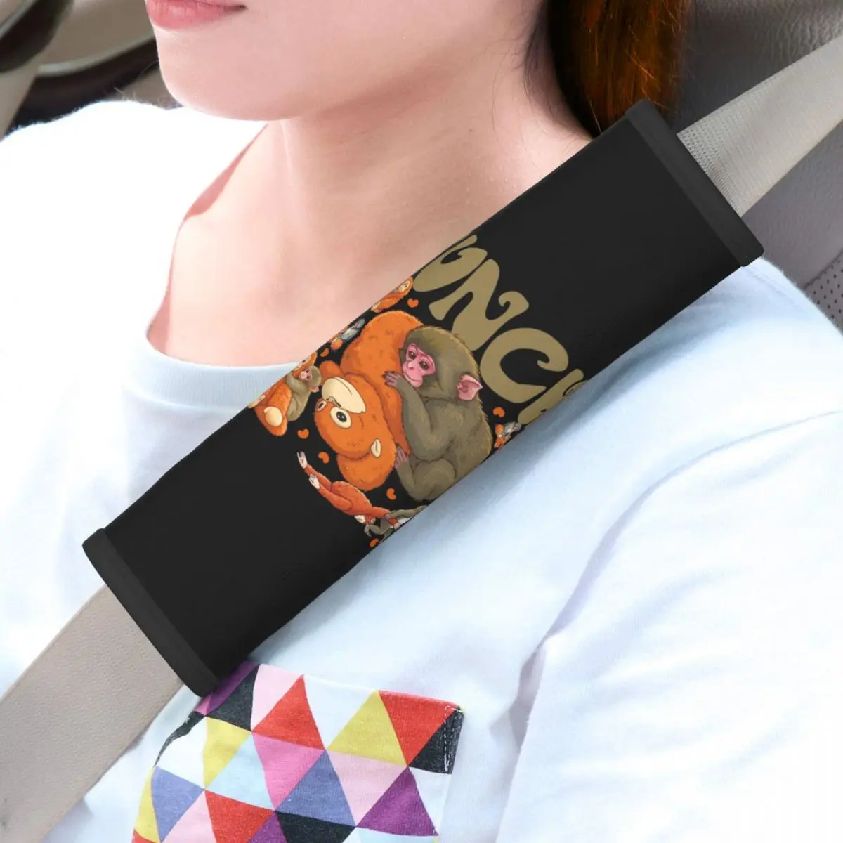 Baby Monkey Punch Auto Seat Belt Cover for a More Comfortable Driving 2 PCS Seatbelt Shoulder Pad For Cars