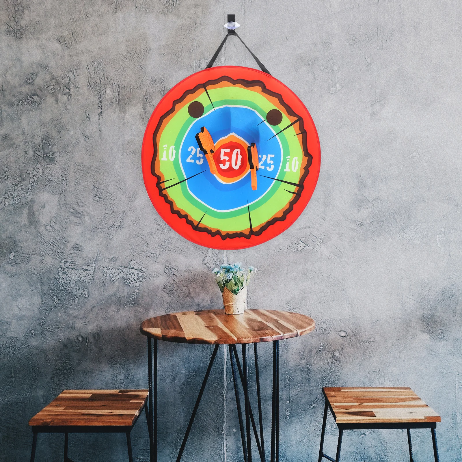 Set di 1 Gioco del Bersaglio con Ascia Volante per Bambini, Gioco Educativo da Interno, Divertimento Interattivo Genitore-Figlio con Cartoni Animati