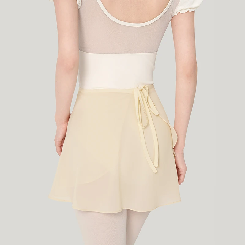 Jupe de danse pour femmes, jupes courtes de Ballet, jupe portefeuille en mousseline de soie à lacets, jupes de danse de ballerine en Polyester pour adultes et adolescents