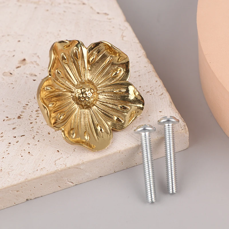 خزائن المقبض الذهبي الإبداعية زهر البرقوق مقابض لقطع الأثاث خزانة تسحب مقابض باب خزانة النحاس للأثاث الأجهزة #3