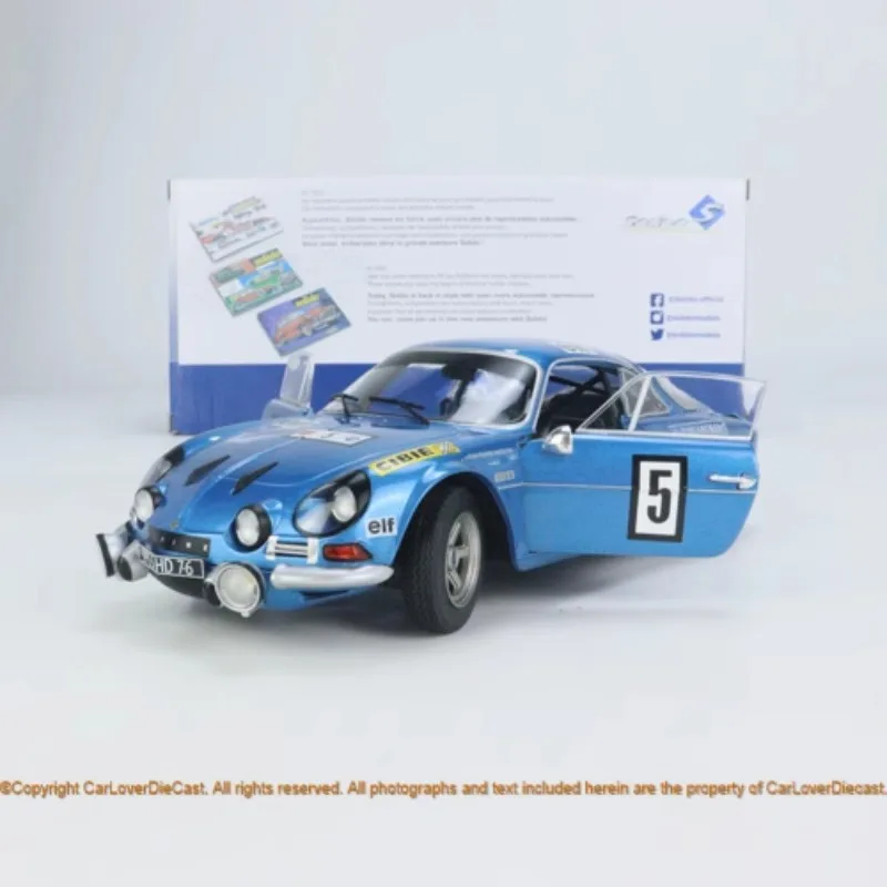 

Diecast Solido 1:18 Scale Alpine A110 1600S Alloy Double Door Car Model Collectible Toy Gift Souvenir Display Ornament