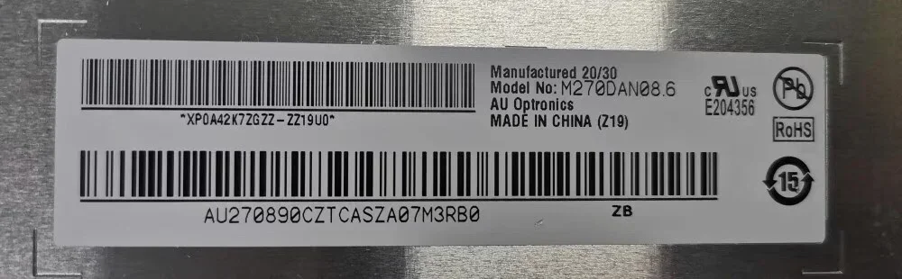 

M270DAN08.6 original A-gauge auo27-inch e-sports 2K165HZ LCD module