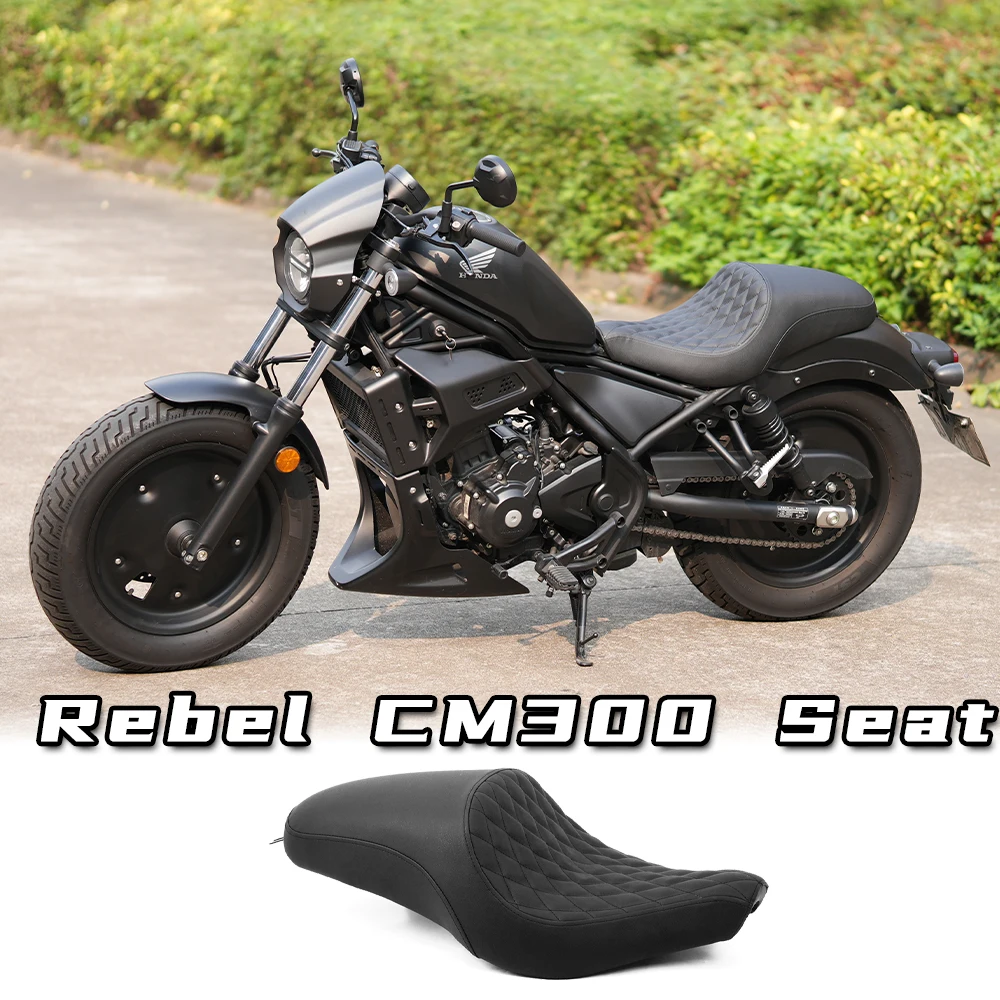 Cuscino Posteriore Personalizzato per Passeggero Moto, Sedile Doppio Piatto Retrò per Honda Rebel 300 500