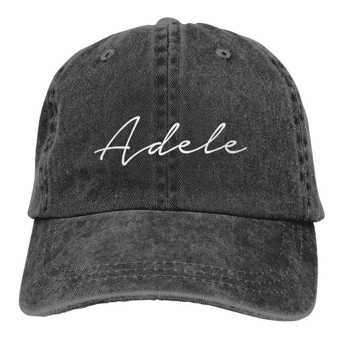 Adele หมวกเบสบอลลำลองซักแจ็คเก็ตยีนส์ขาด, หมวก Snapback พ่อสำหรับผู้ชายผู้หญิงหมวกเดินทางทุกฤดู