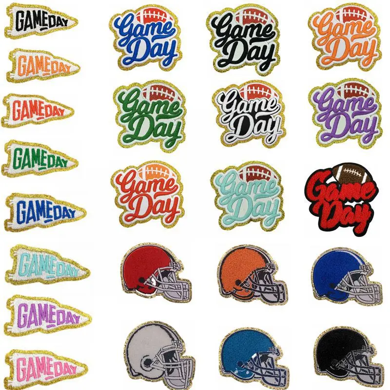 Game Day Emblem Clothing Accessories Badge Sticker Embroidered Embroidery Sticker Iron-on Patches