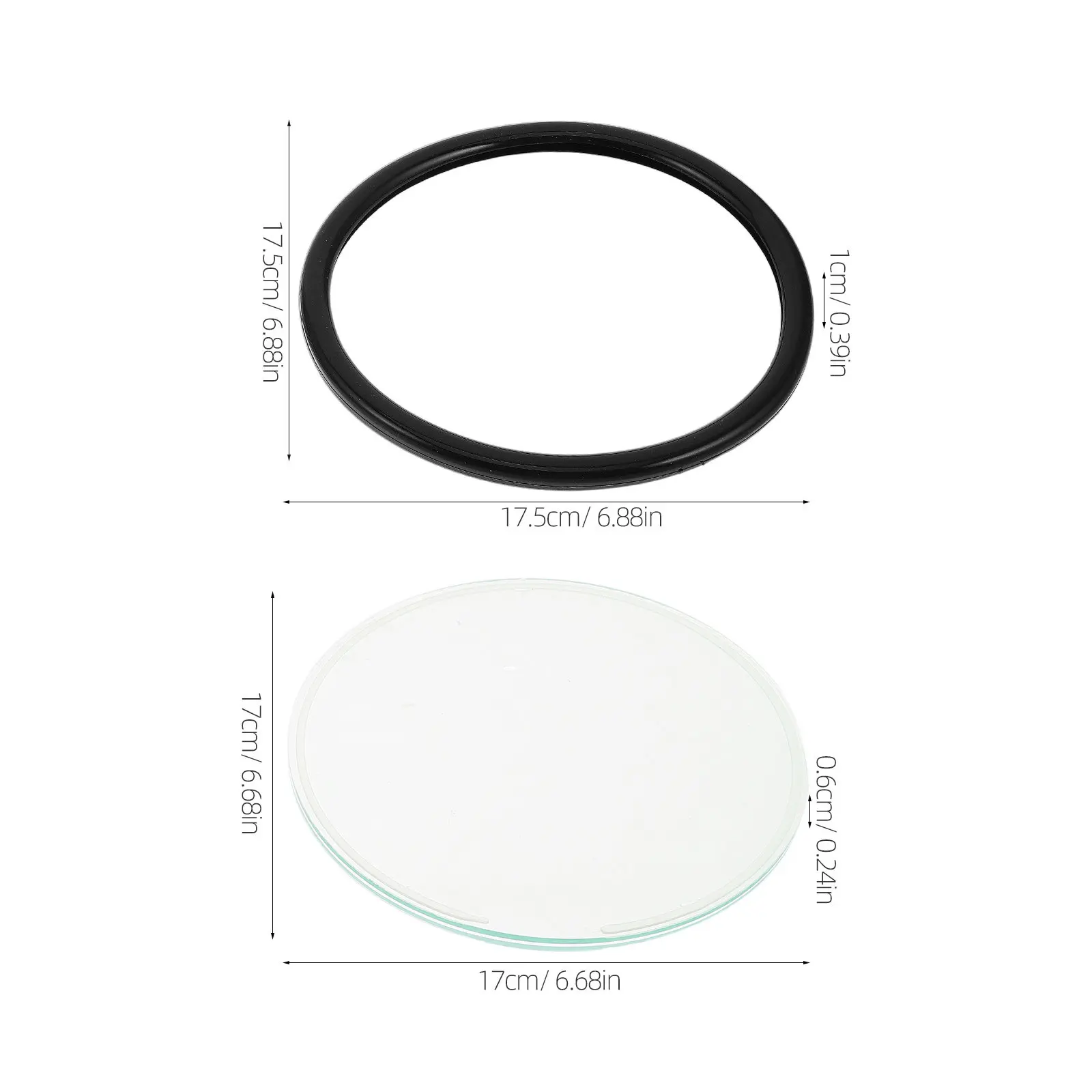 Creative 7 Inch Round Sand Art Frame Transparent Glass Plastic Ring DIY Sand Painting Circle Home Office Wall Decor