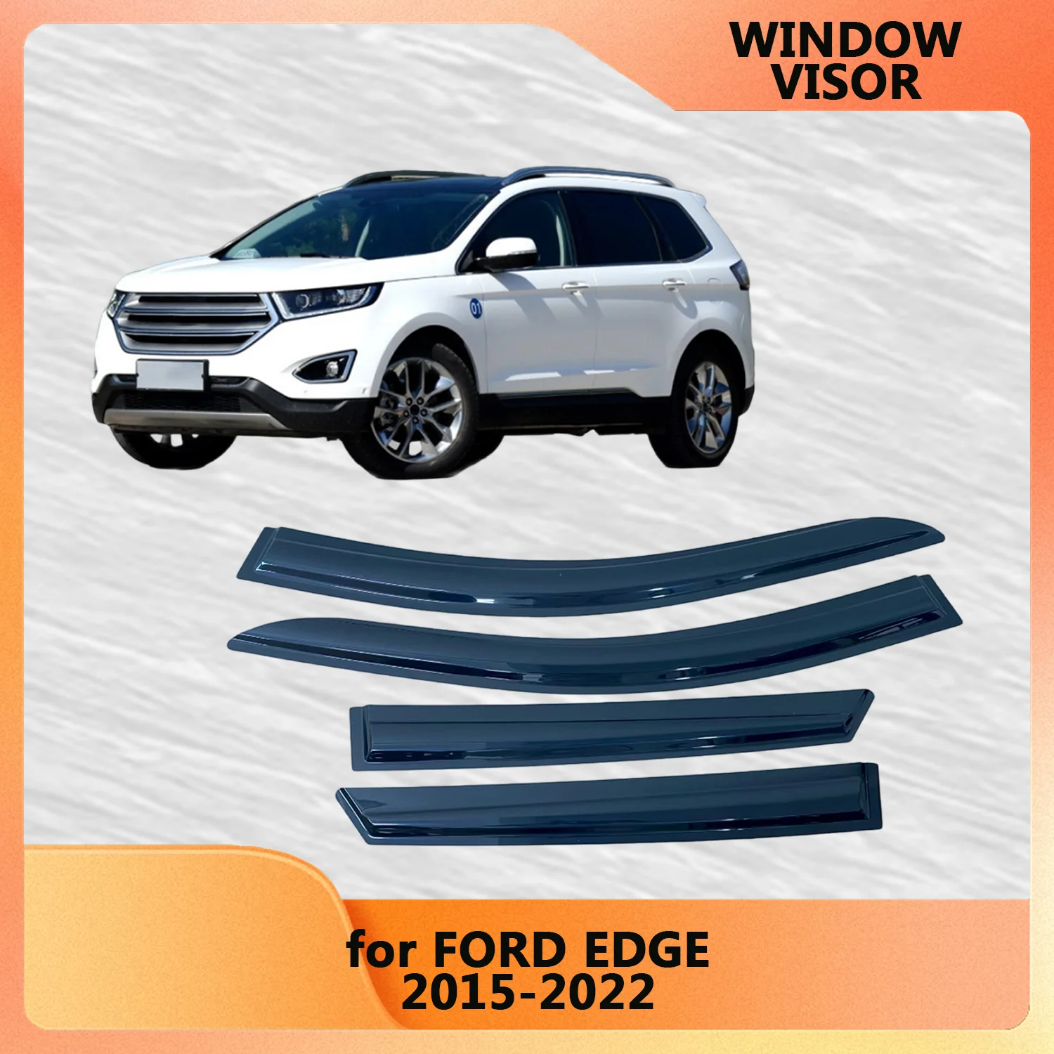

Window Visor for FORD EDGE 2015 2016 2017 2018 2019 2020 2021 2022 Wind Deflectors Rain Guards Door Visor Vent Shades