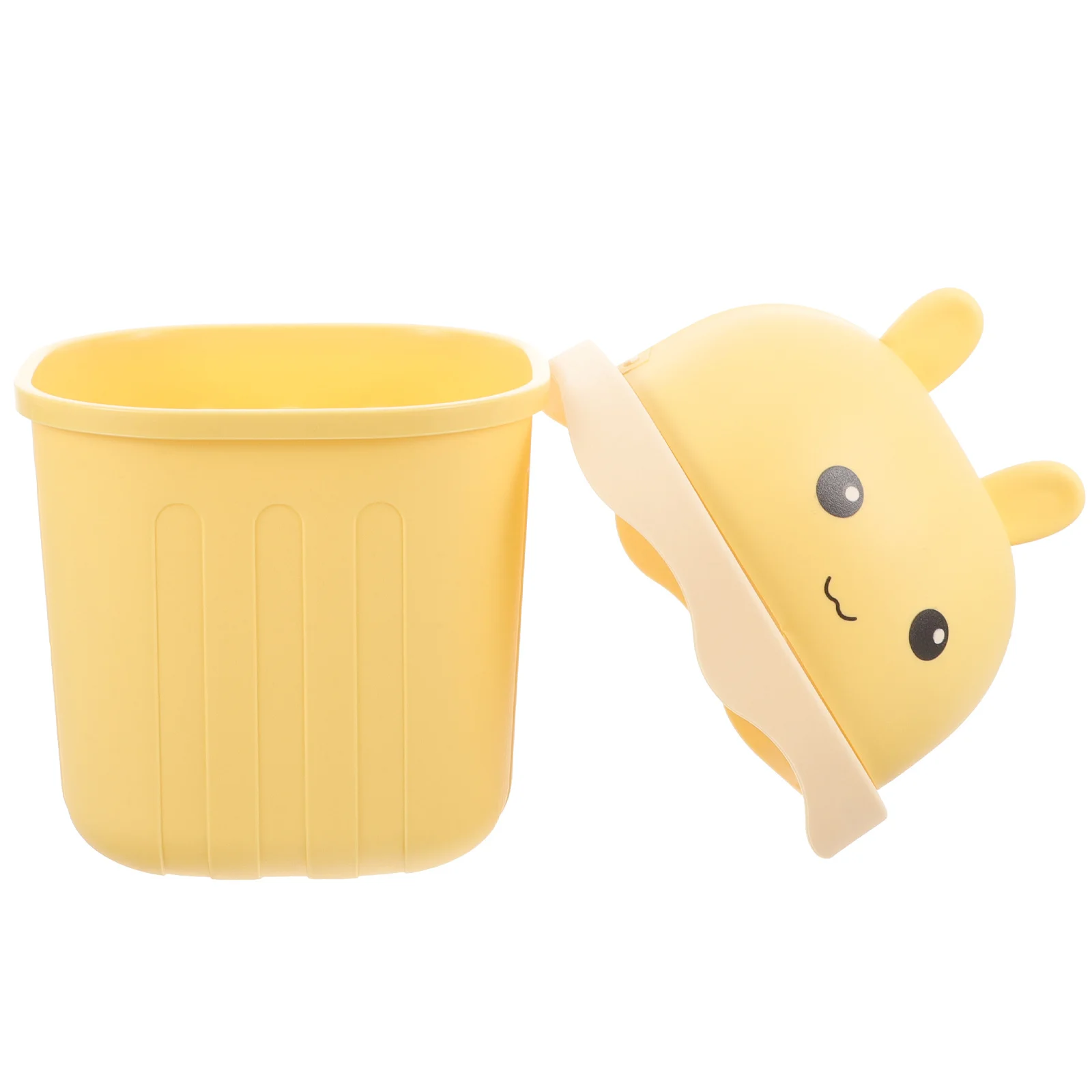 سطح المكتب سلة المهملات الصغيرة لطيف الكرتون البلاستيك سلة المهملات حاوية القمامة الصغيرة مكتب عمل كونترتوب حامل مكتب سلة المهملات الصغيرة #2