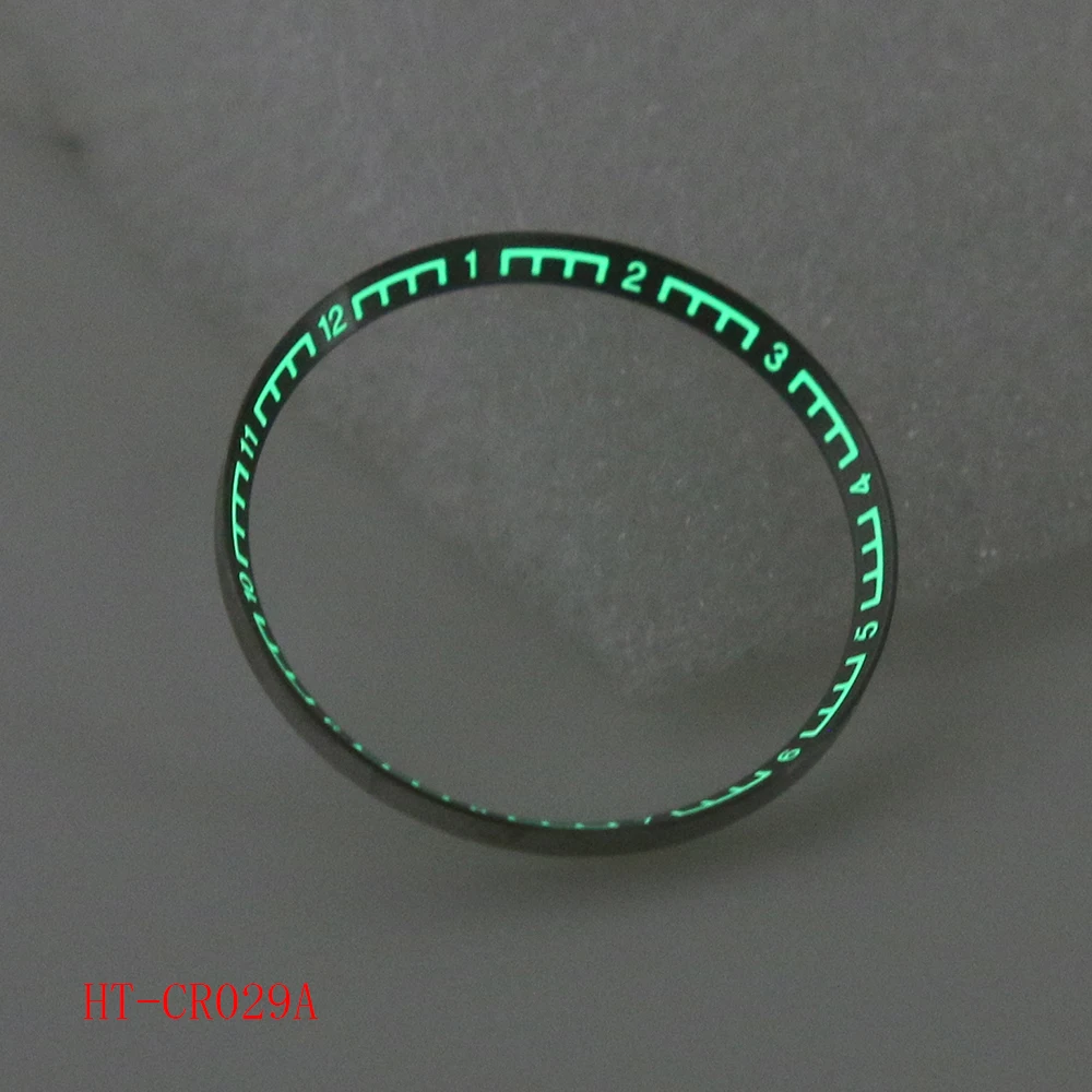 تصميم 12 ساعة 316L من الفولاذ المقاوم للصدأ SKX007 Super C1 حلقة فصل الساعة المضيئة باللون الأخضر