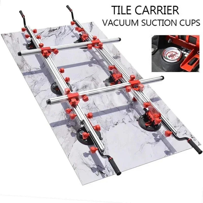 

High Load Capacity Lifter Tool with Electric Vacuum Suction Cups for Transporting Large and Heavy Stone Slabs，Glass，Tiles