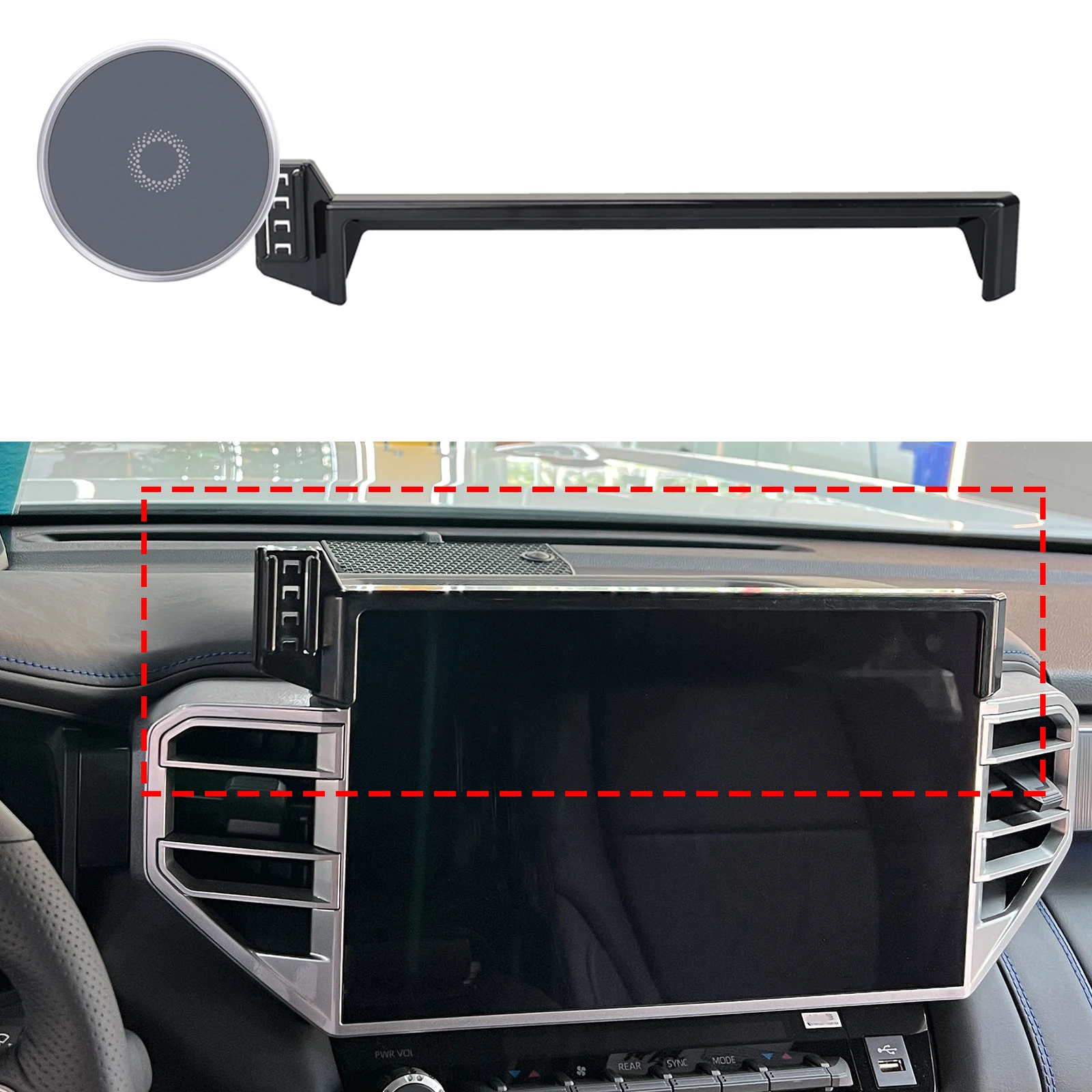 

fit for Toyota Sequoia 2022 2023 2024 Custom Fit Phone Holder Mount Dashboard Screen Base No Drill Car​​ accessoires