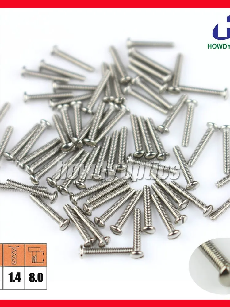 500pcs Size 2.5x1.4x8.0mm stainless steel Eyewear glasses Optical Eyeglasses screw accessories