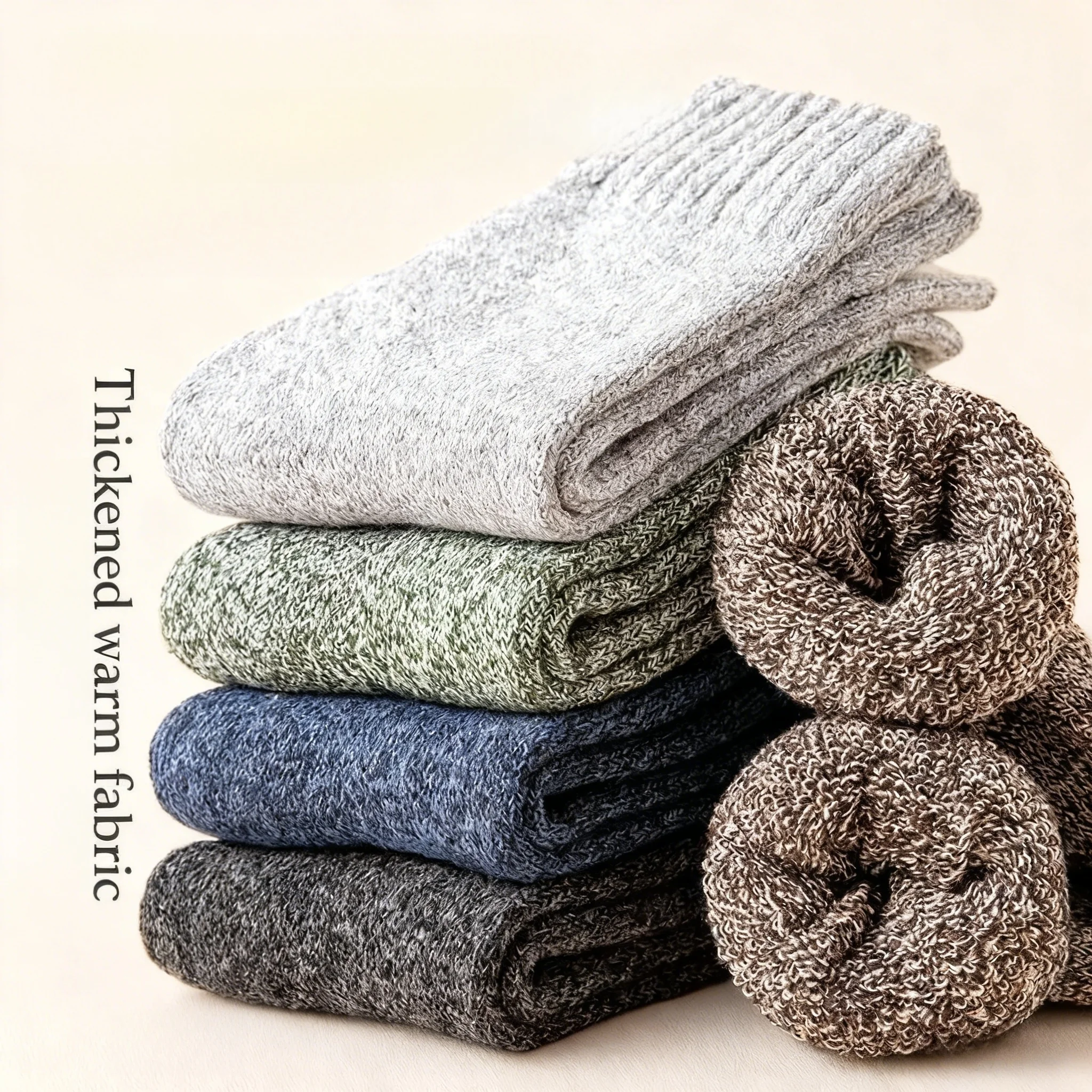 5 pares de inverno quente meias masculinas de lã meias femininas super mais grossas meias sólidas meias de lã merino contra neve fria meias felpudas