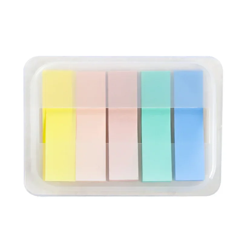 1 Box 100pcs Index Stickers Extractable Sticky Tabs Page Markers Sticky Index Tabs Writable Page Sticky Notes Transparent Color